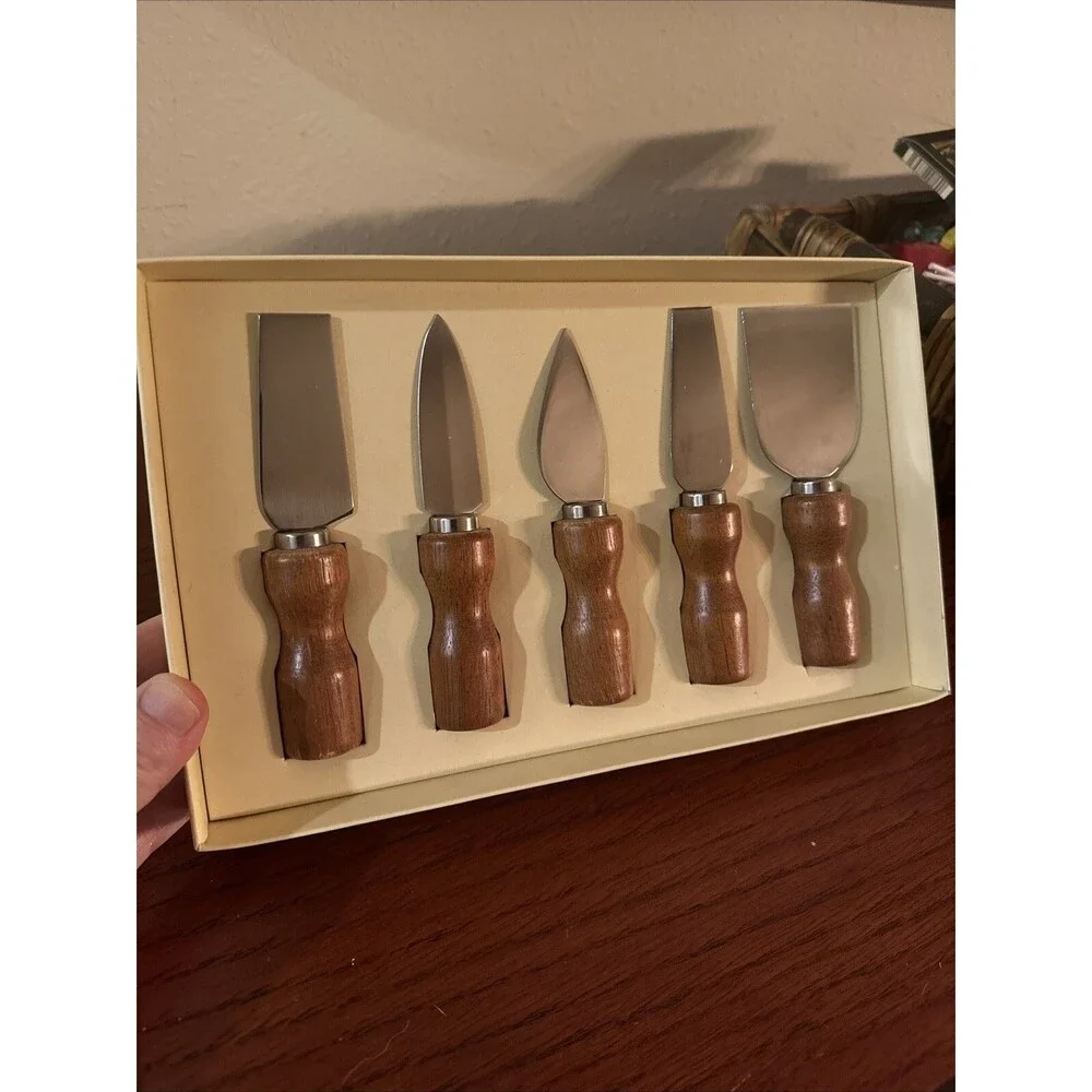 Pottery Barn charcuterie Cheese Knives Set of 5 Made in Italy